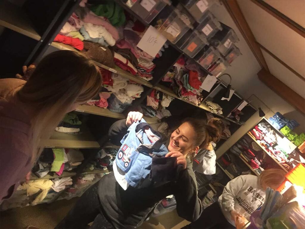 Accounting students do the inventory for SOS Mother & Baby